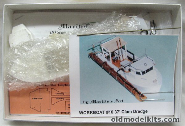 Maritime Art HO 37' Clam Dredge - HO Scale, 10 plastic model kit
